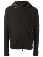 Moncler Padded Panel Cardigan, Men's, Size: Medium, Green, Polyamide/acrylic/wool/feather Down