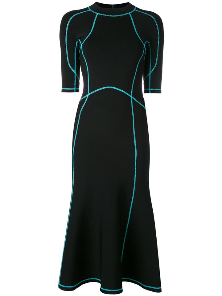 Alexander Wang Lace-up Scuba Dress - Black