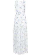 Vilshenko Faded Floral Print Dress