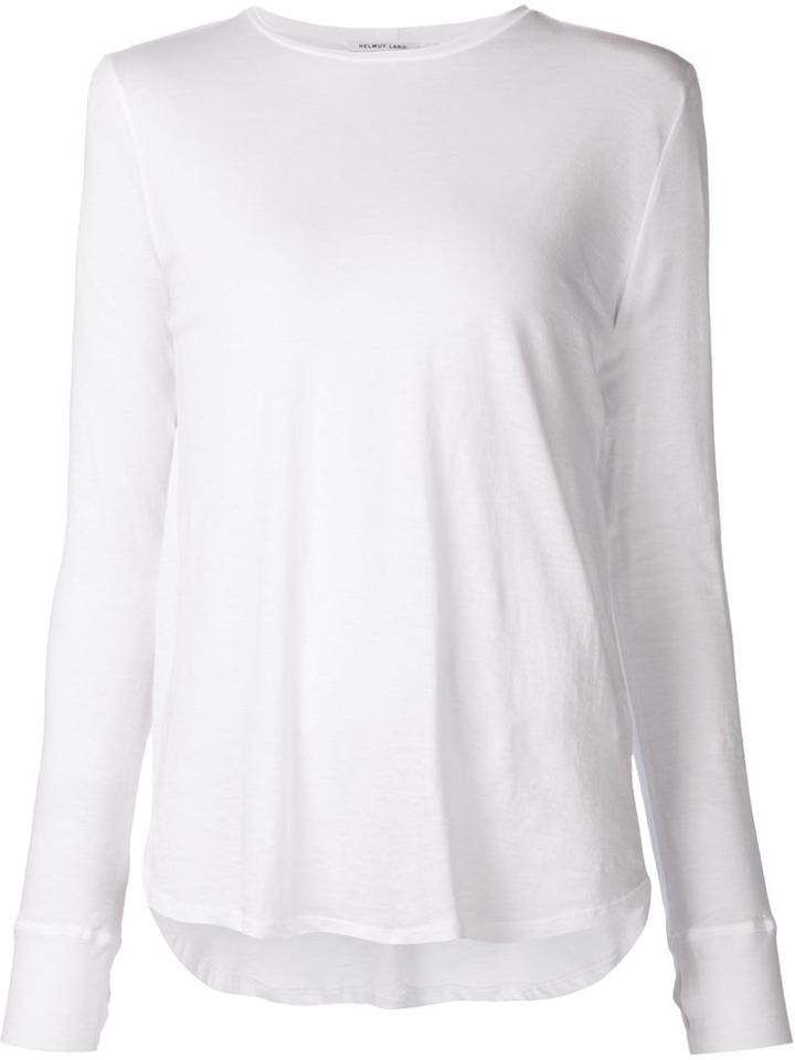Helmut Lang Long Sleeve T-shirt, Women's, Size: Xs, White, Cotton/cashmere
