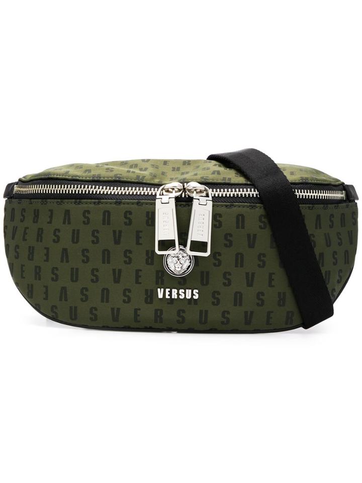 Versus Logo Zipped Belt Bag - Green