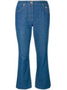 John Galliano Pre-owned Flared Jeans With Appliqué - Blue
