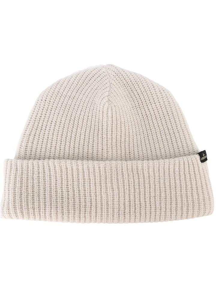 Stone Island Classic Beanie, Men's, Nude/neutrals, Polyester/wool