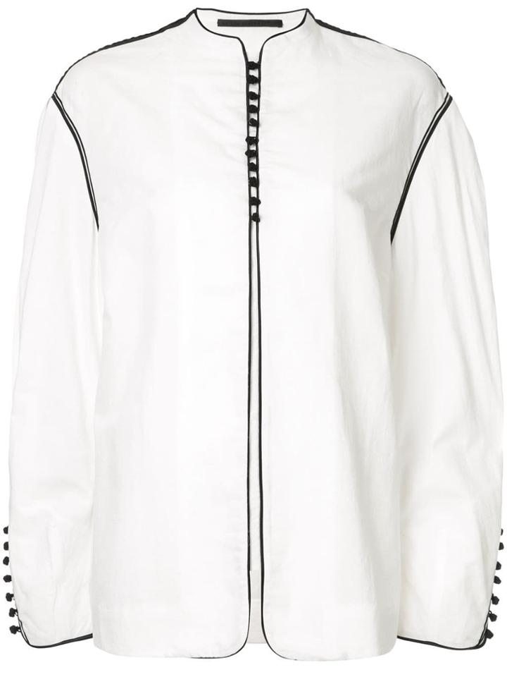 Haider Ackermann Oversized Button Front Jacket - White
