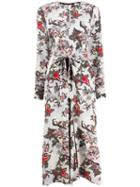 Isabel Marant Floral Print Tie-waist Dress - Neutrals