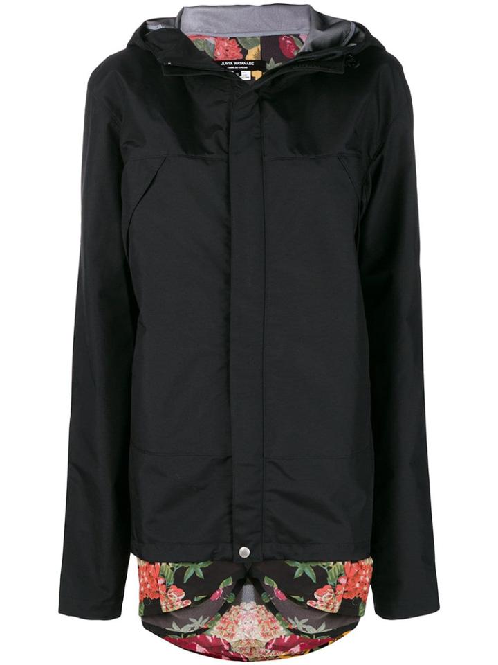 Junya Watanabe Rear Floral Print Jacket - Black