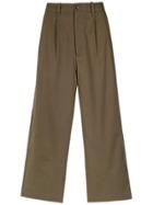 À La Garçonne Straight Cropped Trousers - Brown