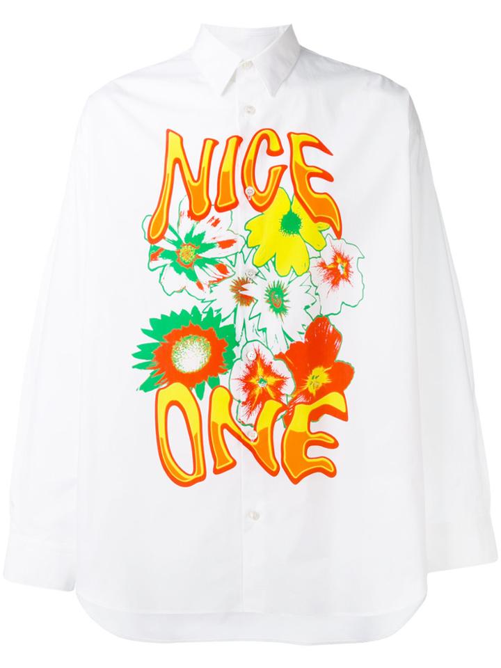 Stella Mccartney Floral Print Front Shirt - White
