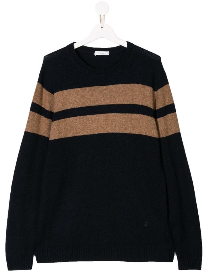 Paolo Pecora Kids Teen Double Stripe Sweater - Blue