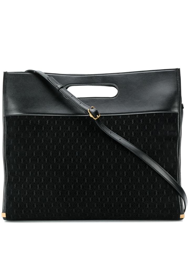 Saint Laurent Logo Pattern Tote Bag - Black
