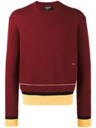 Calvin Klein 205w39nyc Stripe 205 Knitted Jumper - Red