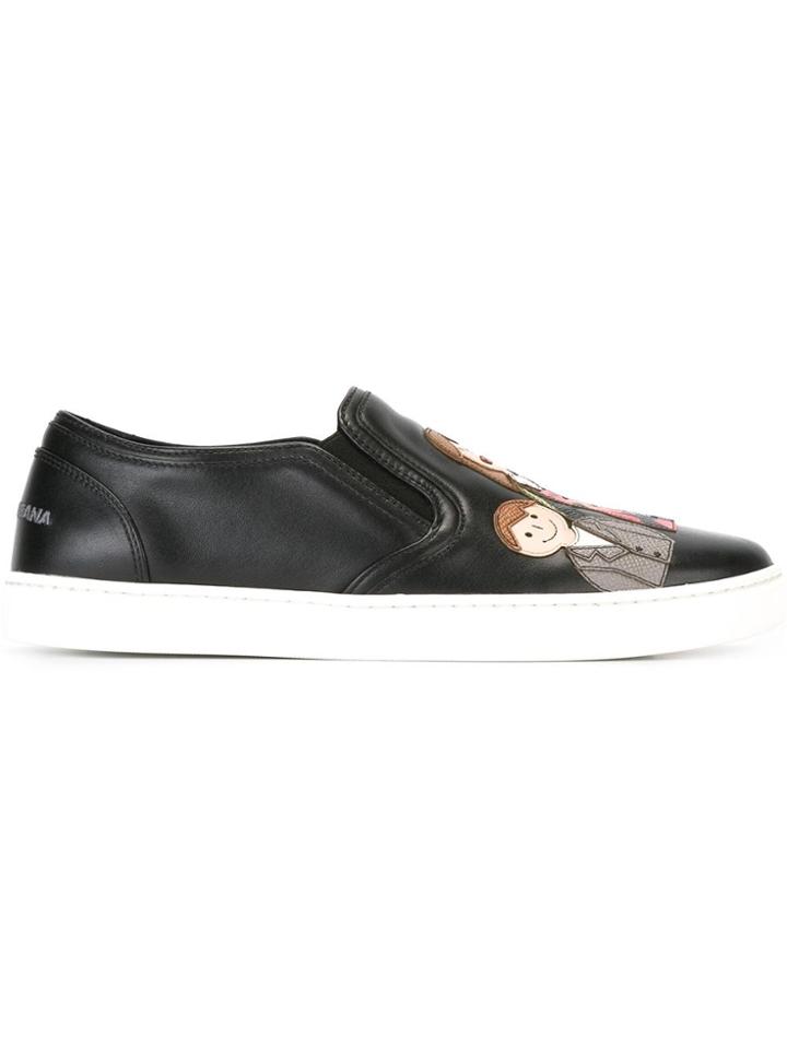 Dolce & Gabbana 'london' Slip-on Sneakers - Black