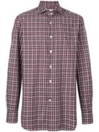 Kiton - Checked Shirt - Men - Cotton - 41, Red, Cotton