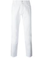 Jacob Cohen Tapered Trousers, Men's, Size: 32, White, Cotton/spandex/elastane