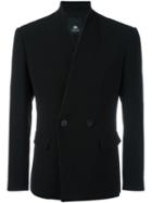 Tom Rebl Double-breasted Blazer, Men's, Size: 52, Black, Polyester/viscose/spandex/elastane/cotton