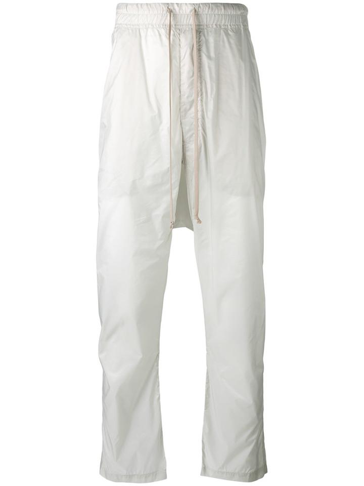 Rick Owens Drkshdw Drop-crotch Trousers, Men's, Size: Large, Grey, Nylon