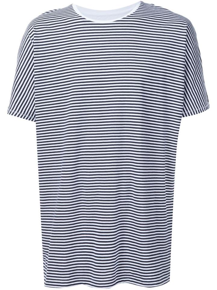Zanerobe Striped Front T-shirt, Men's, Size: Medium, White, Cotton