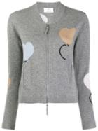 Allude Knit Zipped Cardigan - Grey