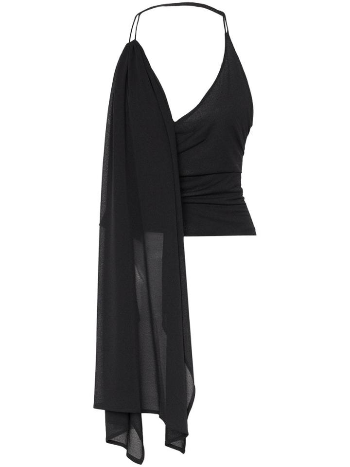 Jacquemus Halter Neck Top With Drape Detail - Blue