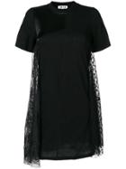 Mcq Alexander Mcqueen Lace Detail T-shirt Dress - Black