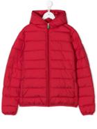 Save The Duck Kids Teen Zipped Padded Jacket - Red