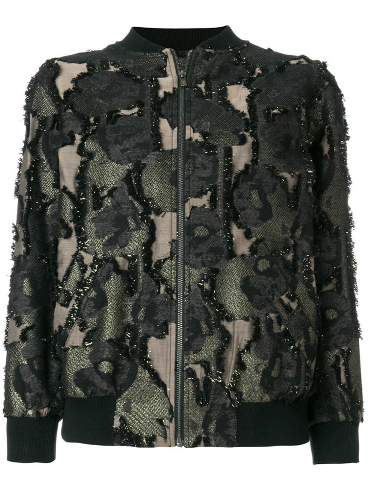 Paul & Joe Camouflage Bomber Jacket - Black