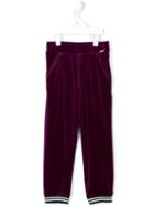 Junior Gaultier Velvet Track Pants, Girl's, Size: 12 Yrs, Pink/purple