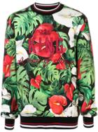 Dolce & Gabbana Anthurium Print And Patch Sweatshirt - Multicolour