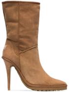 Y / Project Brown 135 Sheepskin Boots