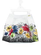 Moschino Kids Floral Print Skirt, Girl's, Size: 12 Yrs, White