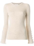 See By Chloé Fitted Ribbed Jumper - Nude & Neutrals