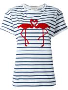 Être Cécile Flamingo Print Striped T-shirt