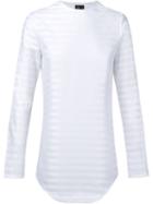 1205 Long Sleeve Stripe Plisse Tunic