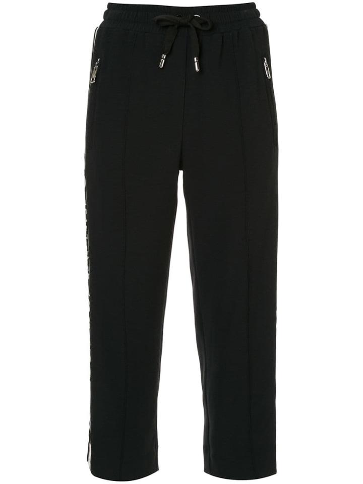 Dolce & Gabbana Cropped Drawstring Trousers - Black