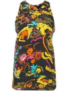 Aspesi - Illustrated Print Vest - Women - Silk - 44, Black, Silk