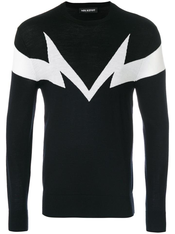 Neil Barrett Bolt To Bolt Jumper - Black