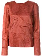 Maison Margiela Ruched Effect Blouse - Yellow & Orange
