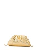Bottega Veneta Metallized Drawstring Clutch Bag - 8011 Gold