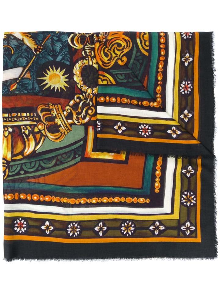 Dolce & Gabbana Lace Stole Scarf - Brown