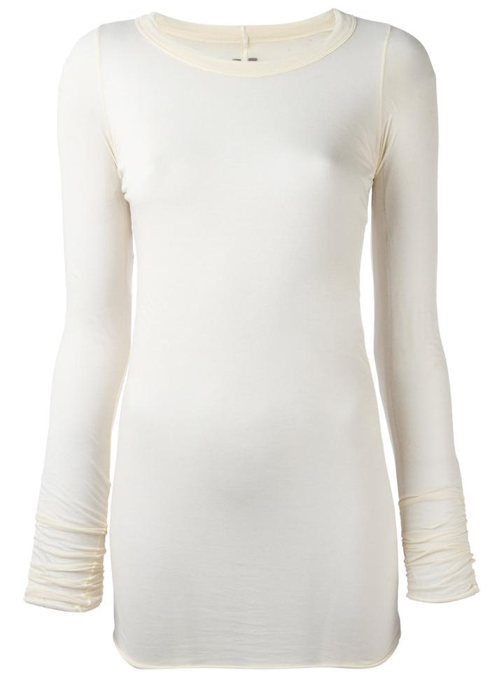 Rick Owens Long Sleeve T-shirt, Women's, Size: 38, Nude/neutrals, Cotton
