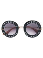 Gucci Eyewear Round-frame Metal Sunglasses - Black