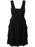 No21 Ruffled Dress, Women's, Size: 44, Black, Viscose