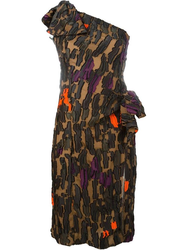 Versace Zebra Print Fil Coupé Dress