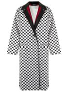 Reinaldo Lourenço Printed Trench Coat, Women's, Size: 36, Black, Cotton/spandex/elastane