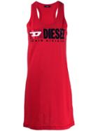 Diesel Logo Printed Tank Top - Red