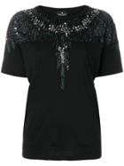 Marcelo Burlon County Of Milan Sequin Embellished T-shirt - Black