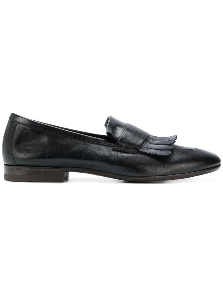 Henderson Baracco Fringed Slip-on Loafers - Black