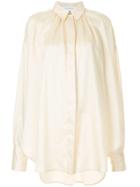 Walk Of Shame Balloon Sleeve Shirt - Nude & Neutrals