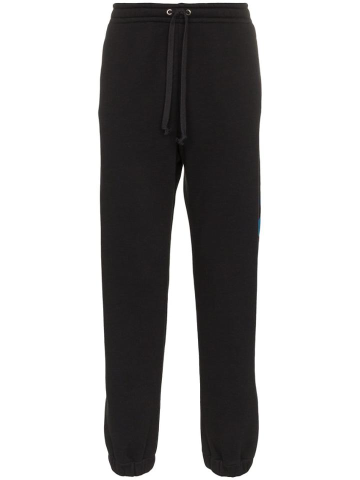 Gucci Gg Logo Print Cotton Sweatpants - Black