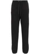 Gucci Gg Logo Print Cotton Sweatpants - Black